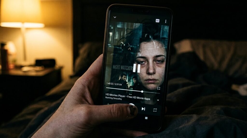 Free HD movie apps running smoothly on smartphone screen
