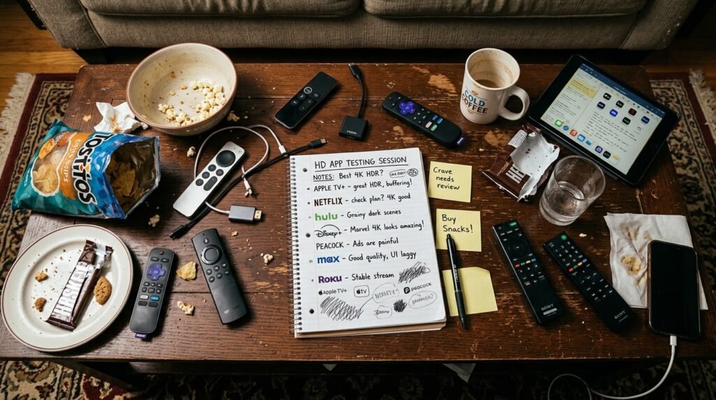 My real setup testing best HD watching apps for movies and shows